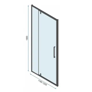 Rea DRZWI PRYSZNICOWE RAPID SWING CHROM 120 REA-K5456