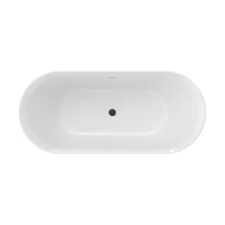 Ravak Wanna Ypsilon 180x80, wolnostojąca, Alabaster Pink/biała, osłona odpływu biała/czarna/chrom XC00100085