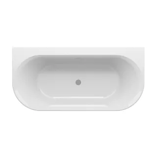 Ravak Wanna Ypsilon Wall 178x86 wolnostojąca do ściany biała, osłona odpływu biała/czarna/chrom XC00100028