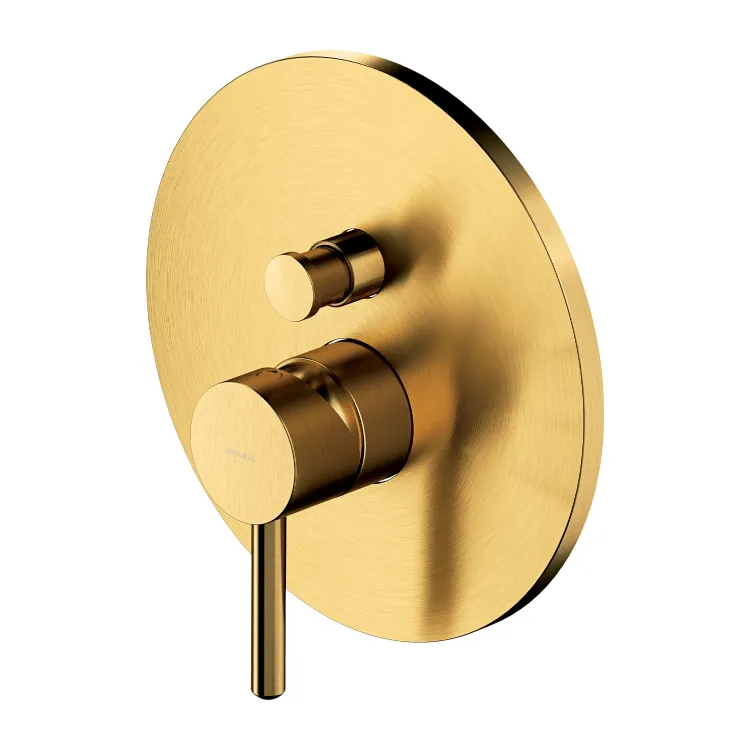 Omnires Y element natynkowy baterii prysznicowo-wannowej podtynkowej, złoty szczotkowany Y1235ROGLB