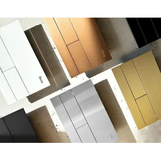 Rea PRZYCISK DO STELAŻA PODTYNKOWEG T STEEL BRUSH GOLD REA-E0055