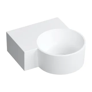 Omnires OVO M+ umywalka nablatowa/wisząca - lewa, 33 x 34...