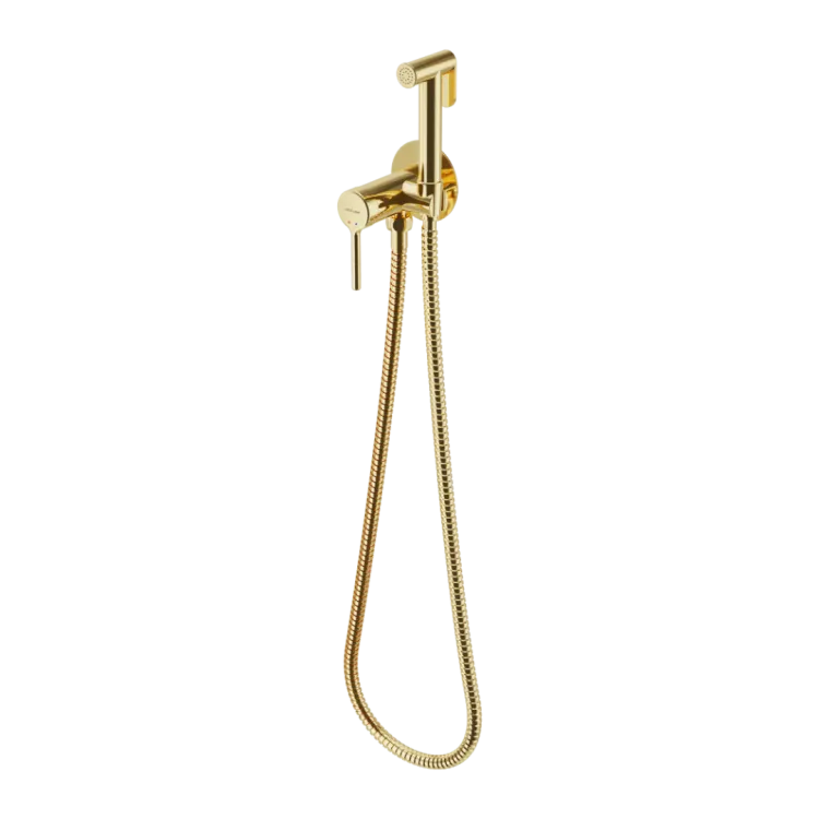 Excellent PI bateria bidetowa bidetta ze słuchawką prysznicową, złoty połysk AREX.1204GL