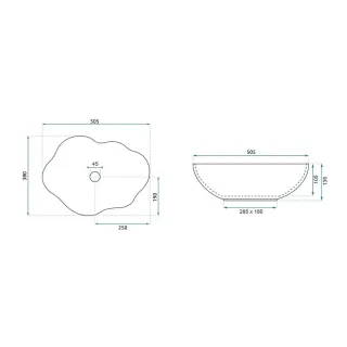 Rea UMYWALKA PEARL GOLD EDGE - NABLATOWA REA-U0696