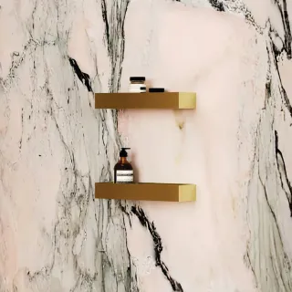 Omnires UNI koszyk prysznicowy, 30 x 5 x 11 cm, mosiądz szczotkowany UN10335BSB