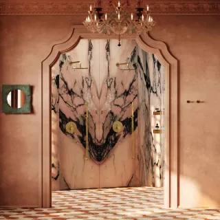 Omnires Y system prysznicowy podtynkowy, mosiądz szczotkowany SYSY35BSB