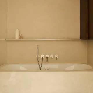 Omnires Y bateria wannowa 5-otworowa podtynkowa, nikiel szczotkowany Y1237-1SNI