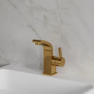 Omnires DARLING bateria umywalkowa z korkiem klik-klak, złoty DA5011GL