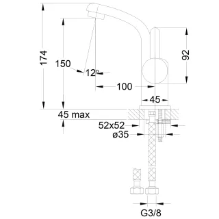Omnires DARLING bateria umywalkowa z korkiem klik-klak, złoty DA5011GL