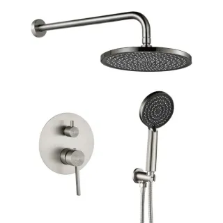 Rea ZESTAW NATRYSKOWY PODTYNKOWY FOSTER NIKIEL SZCZOTK...