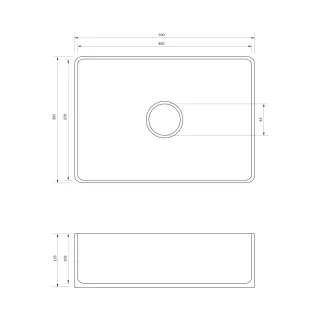 Omnires CORONA umywalka nablatowa, 50 x 39 cm, biały połysk CORONA500BP