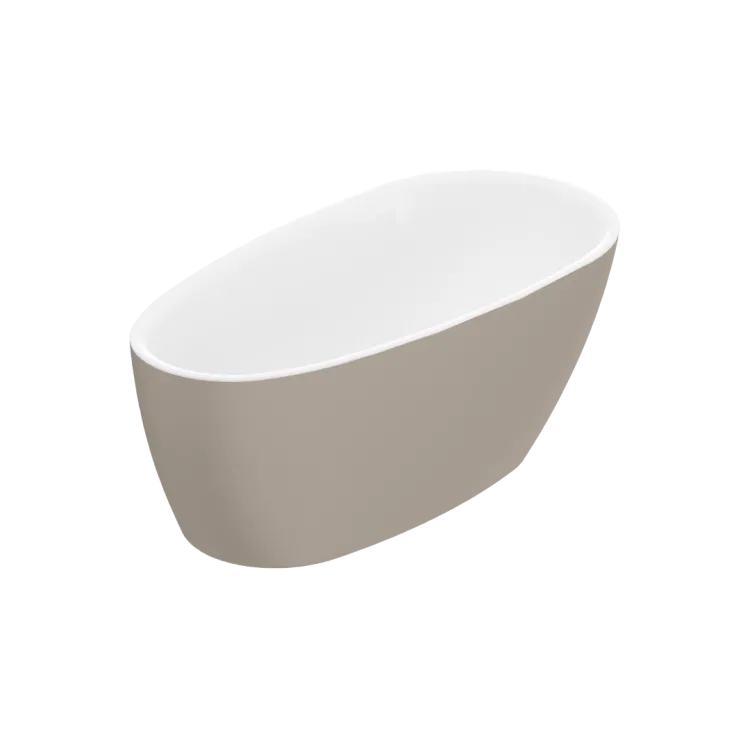 Excellent Olia 2.0 Wanna wolnostojąca 160 x 75 cm owalna, biały połysk, cappuccino mat WAEX.OLI2.16WHCAM