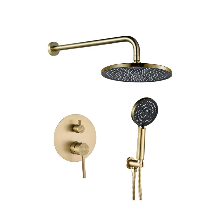 Rea ZESTAW NATRYSKOWY PODT FOSTER ZŁOTY SZCZOTKO + BOX REA-P6441