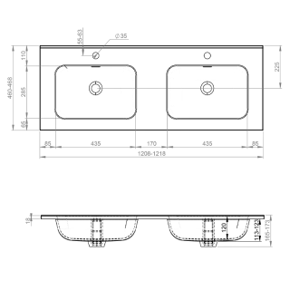 Elita UMYWALKA SKAPPA 120 DUO WHITE HG RE041203068060