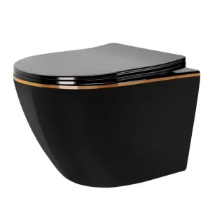 Rea WC - CARLO MINI TORNADO BLACK GOLD EDGE REA-C4695