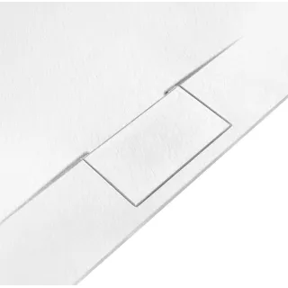 Rea BRODZIK BAZALT LONG WHITE 80x100 + SYFON REA-K3902