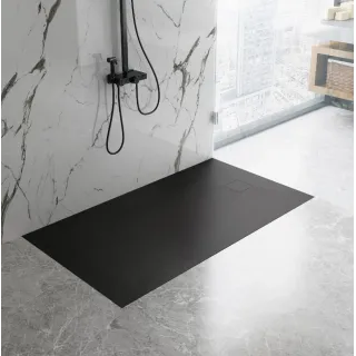 Rea BRODZIK MAGNUM BLACK 90x90 + SYFON REA-K3910