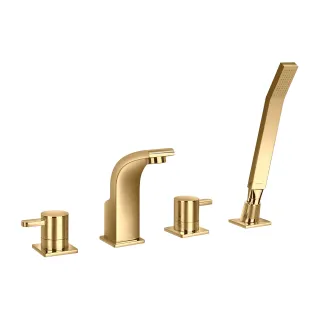 Omnires DARLING bateria wannowa 4-otworowa, złoty połysk...