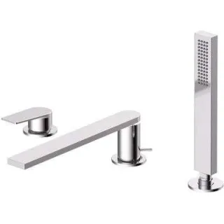 Bateria wannowa 3-otworowa PROJECT chrom