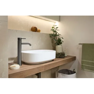 KFA Armatura MOZA GUN METAL GREY bateria umywalkowa nablatowa 5032-612-61