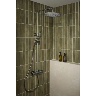 KFA Armatura MOZA PREMIUM GUN METAL GREY deszczownia z baterią termostatyczną 5736-920-61