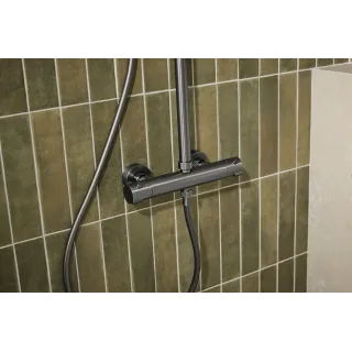 KFA Armatura MOZA PREMIUM GUN METAL GREY deszczownia z baterią termostatyczną 5736-920-61