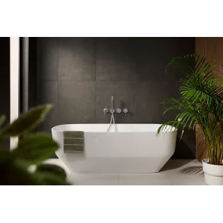 KFA Armatura MOZA CHROM zestaw wannowy podtynkowy z baterią 3-otworową 2-funkcyjną 5039-411-00