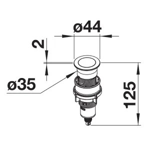 BLANCO PushControl II stal szlachetna 233696