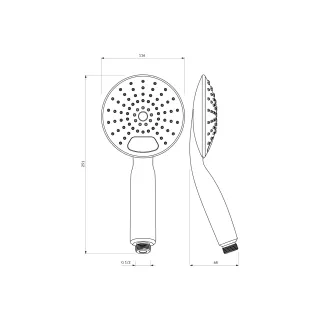 Omnires WAPAMA rączka prysznicowa, chrom połysk WAPAMA-RCR