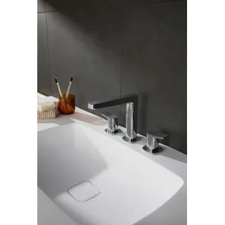 KFA Armatura MALAGA CHROM bateria umywalkowa 3-otworowa stojąca 4522-221-00