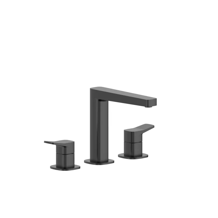 KFA Armatura MALAGA BLACK bateria umywalkowa 3-otworowa stojąca 4522-221-81