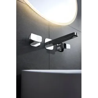 KFA Armatura MALAGA CHROM bateria umywalkowa podtynkowa 3-otworowa 4529-821-00