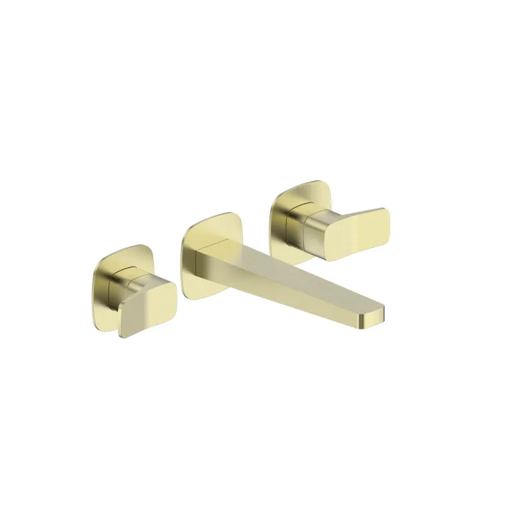 KFA Armatura MALAGA BRUSHED LIGHT GOLD bateria umywalkowa podtynkowa 3-otworowa 4529-821-31