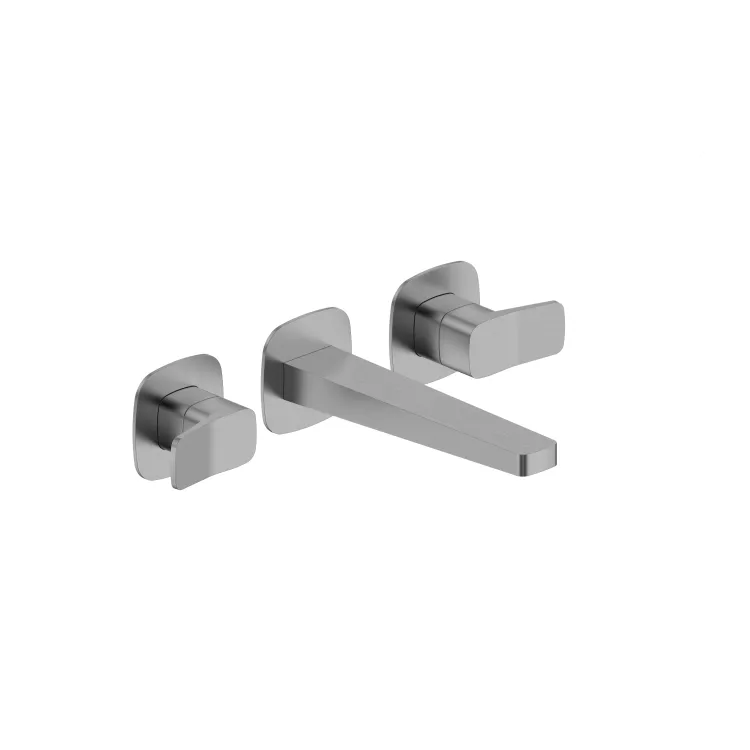 KFA Armatura MALAGA GUN METAL GREY bateria umywalkowa podtynkowa 3-otworowa 4529-821-61