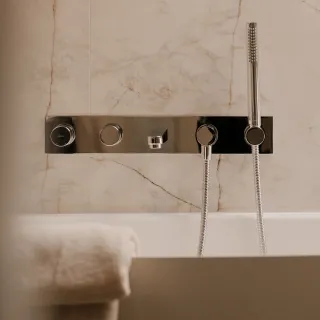 Omnires CONTOUR bateria wannowa 5-otworowa, podtynkowa, chrom połysk CT8037-1CR