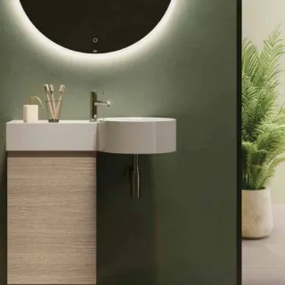 RAK Ceramics Petit Umywalka podwieszana okrąg z blatem z...