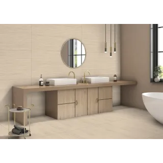 Płytka Podłogowo Ścienna Maple Louvers Drewnopodobne Lamele ceramiczne Orzech jasne 60x120 cm Dekor (1,44), Matt