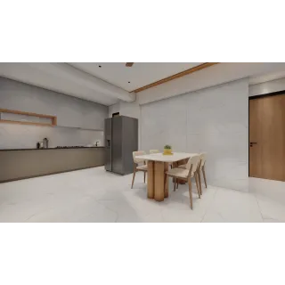 Płytka Podłogowo Ścienna Bonica Carrara Marmur z czarną żyłą 60x120 (1.44) cm Glossy