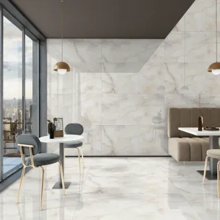 Płytka Podłogowo Ścienna Resonance Natural 60x120 (1.44) cm Glossy z złotą żyłą