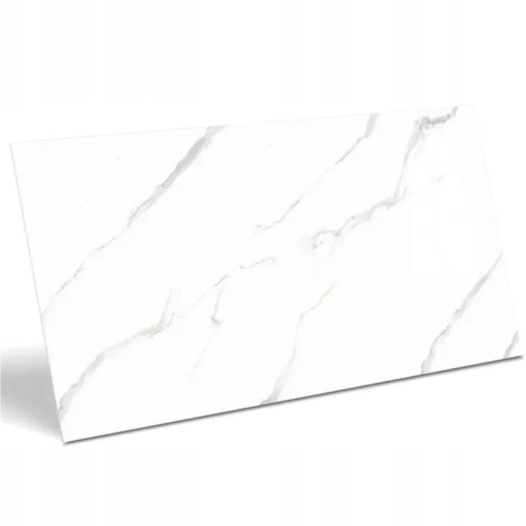 Płytka Podłogowo Ścienna Bonica Carrara Marmur z czarną żyłą 60x120 (1.44) cm Glossy