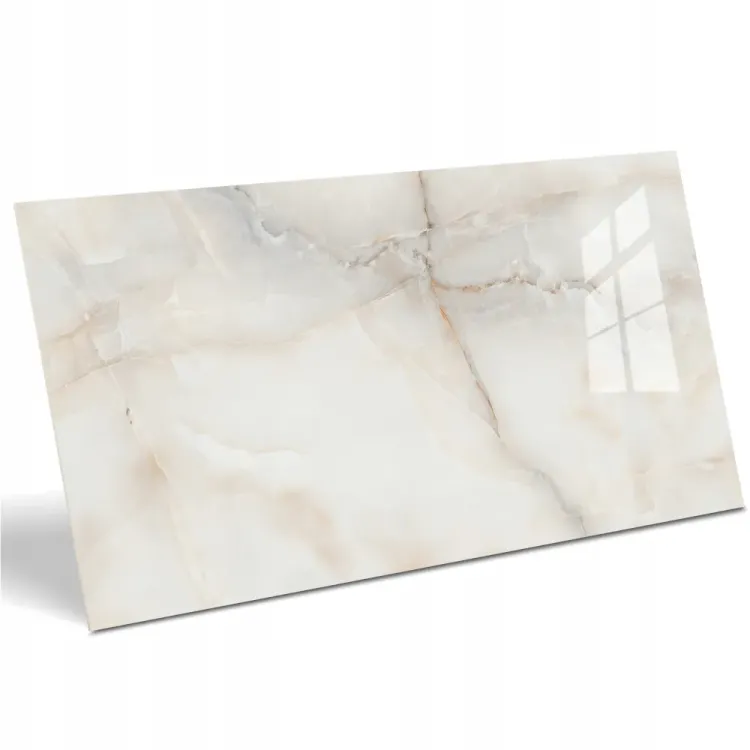 Płytka Podłogowo Ścienna Resonance Natural 60x120 (1.44) cm Glossy z złotą żyłą