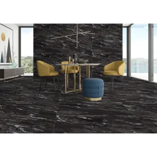 Płytka Podłogowo Ścienna Nexa Nero Czarny Marmur 60x120 (1.44), High Glossy