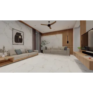 Płytka Podłogowo Ścienna Antonio White Biały Marmur z czarną żyłą 60x120 (1.44) cm Carving