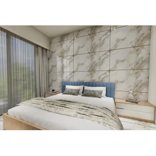 Płytka Podłogowo Ścienna Afroni Grey z złotą żyłą 60x120 (1.44) cm Carving