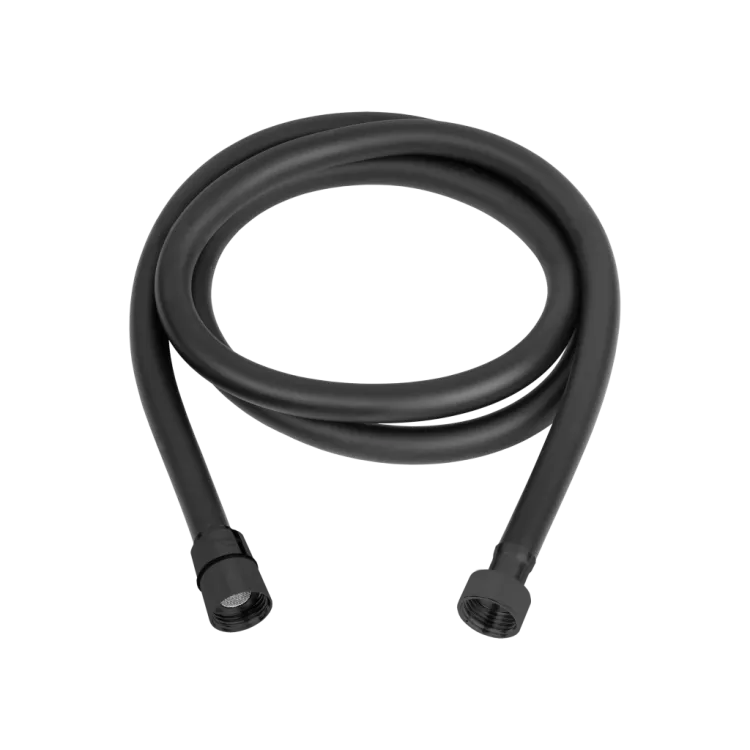 Invena WĄŻ NATRYSK. 150 CM, DARK, CZARNY, PVC, ANTI-TWIST AW-44-004-Q
