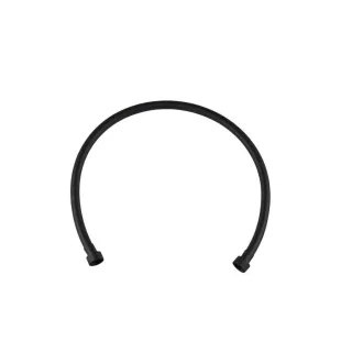 Invena Wąż przyłączeniowy 80 cm, czarny AW-44-080-Q