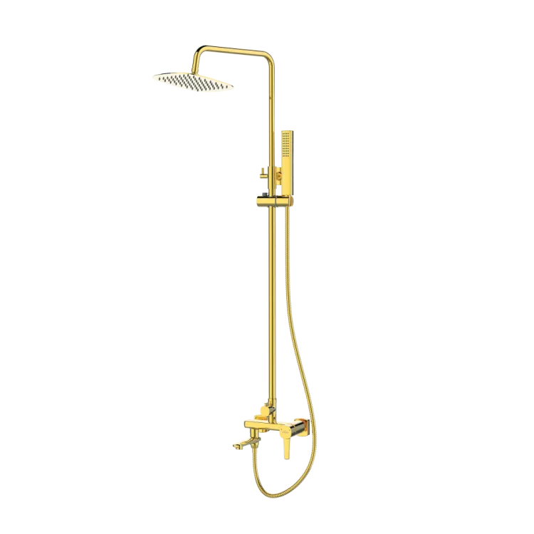 Invena DESZCZOWNIA Z BATERIĄ WANN-NATR GLAMOUR TREND ZŁOTA AU-05-B09-V