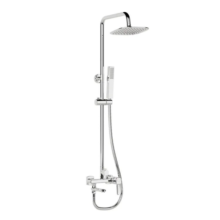 Invena DESZCZOWNIA Z BATERIĄ WANN-NATR MAGIC CHROM AU-08-B01-V