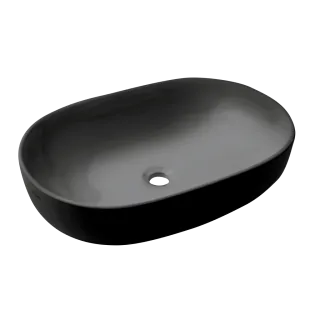 Invena Umywalka nablatowa KORFU czarny CE-34-005-C