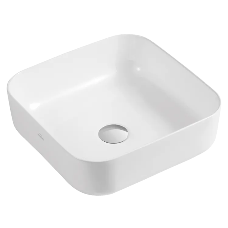 Invena UMYWALKA NABLATOWA MALAGA TREND 39 CM, KWADRATOWA CE-39-001-C